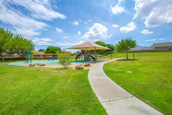 The preserve at ballantyne commons park with a swimming pool and playground
