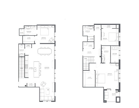 Floor plan for 3 beds, 3.5 baths, 2143 sqft
