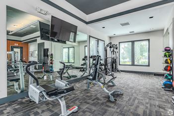 Fitness center and yoga area