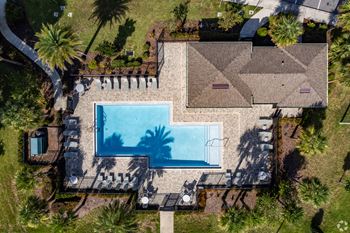 Resort style swimming pool and cabana