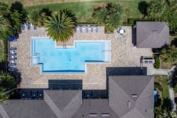 Resort style swimming pool and cabana