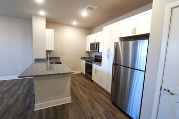 Designer kitchen with granite countertops