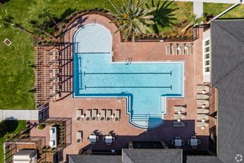 Resort-style pool with swim lanes