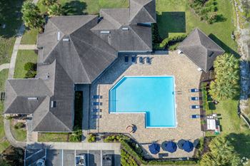 Swimming pool with cabana