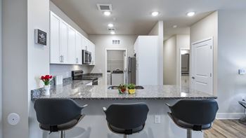 Designer kitchen with granite countertops
