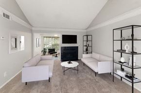 Arlington apartment for rent - Model living room at Cobblestone, Arlington