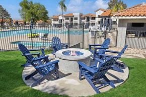 Tucson apartment for rent - Outdoor Fire Pit Area at Hilands Apartments in Tucson, AZ.