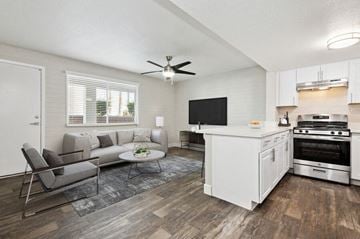 Phoenix apartment for rent - a living room with a couch and a kitchen