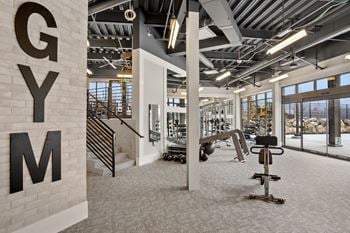 24-Hour, high-tech fitness center w/ large sliding-glass panels for a unique indoor/outdoor experience