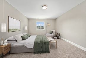 Marlborough apartment for rent - Model Bedroom with Carpet and Window View at Heights at Marlborough Apartments located in Marlborough, MA.