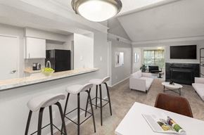 Arlington apartment for rent - Model dining and kitchen at Cobblestone, Arlington, TX