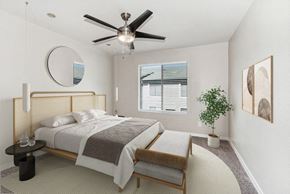 Phoenix apartment for rent - Model bedroom with ceiling fan