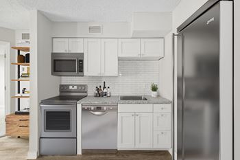 Stainless steel kitchen appliances