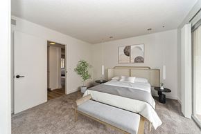 San Diego apartment for rent - Model Bedroom with Carpet at Palmilla Apartments located in San Diego, CA.