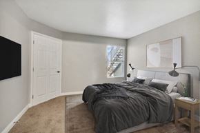 Las Vegas apartment for rent - Model  bedroom with a bed and a window