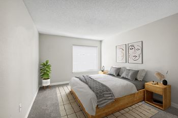 Carpeted bedrooms