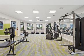 Marietta apartment for rent - Community Fitness Center with Equipment and Mirrors at Element 41 Apartments in Marietta, GA.