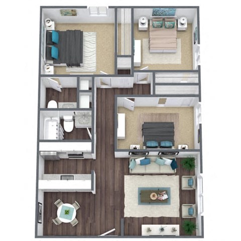 Floor plan for 3 beds, 1.5 baths, 1025 sqft