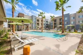 Peoria apartment for rent - Pool and sundeck with lounge chairs