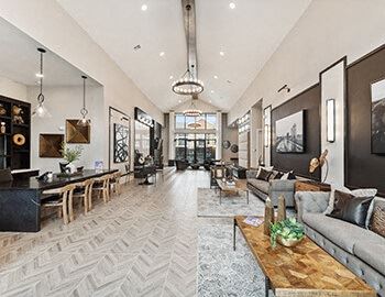 Luxurious modern clubroom with co-working lounge