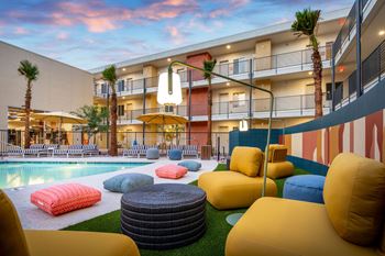 Pool lounge & canopy seating