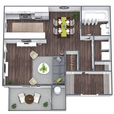 Floor plan for studio, 1 bath, 550 sqft