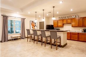 Satsuma apartment for rent - A kitchen with a bar area and chairs at Arbours at Satsuma Apartments, Alabama, 36572