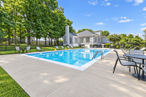 Annapolis apartment for rent - A large house with a pool in the backyard.