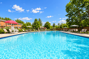 Chatham apartment for rent - A large swimming pool with a blue tinted water.