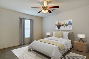 Pearl apartment for rent - Crosswinds Bedroom with ceiling fan and light at Crosswinds Apartments, Pearl
