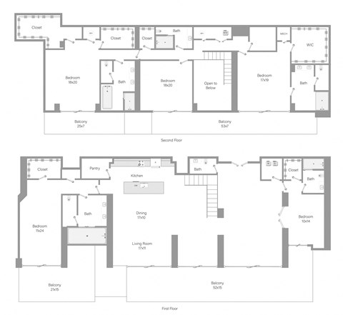 Floor plan for 5 beds, 5 baths, 4623 sqft
