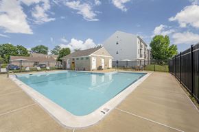 Frederick apartment for rent - Large outdoor swimming pool with surrounding deck at The at Hunters Glen Apartments, Maryland, 21702