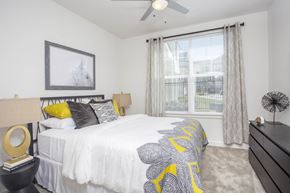 Lafayette apartment for rent - Bedroom with cozy bed at Robley Place, Lafayette, Louisiana