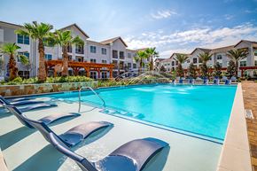 Tomball apartment for rent - Pool with Deck at Stone Loch Apartments, Tomball, TX 77375