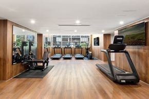 Miami apartment for rent - Fitness center with treadmills and strength equipment at The Hamilton Apartments, Florida