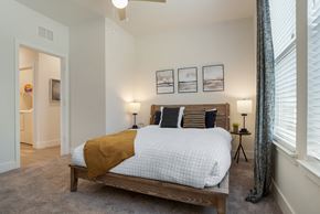 Slidell apartment for rent - Bedroom with lamps at The Mason at Fremaux Park, Slidell, Louisiana