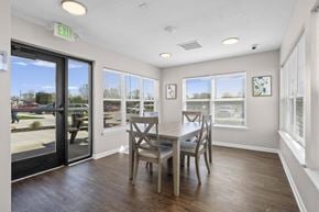 Wilton apartment for rent - a dining room with a table and chairs