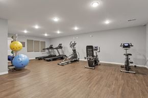 Columbus apartment for rent - the gym is equipped with cardio equipment and weights