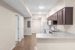Muncy apartment for rent - a kitchen and living room with a white counter top