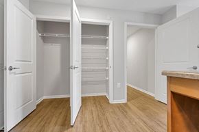 Columbus apartment for rent - a bedroom with a closet and an open door