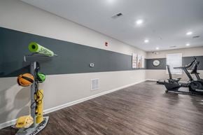 Charlotte apartment for rent - the gym at the preserve at polk apartments ga