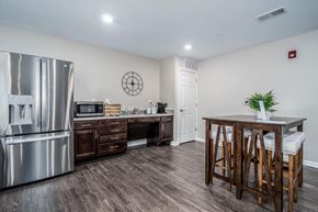 Charlotte apartment for rent - a kitchen with stainless steel appliances and a counter top
