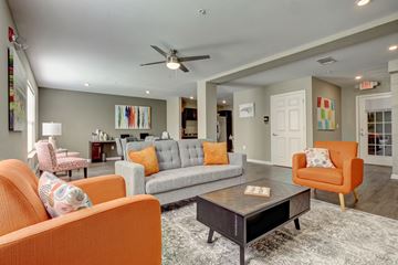 New Bern apartment for rent - a living room with a couch and a coffee table