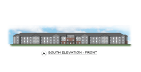 Columbus apartment for rent - a front view of the south elevation front of a building