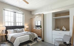 Dayton apartment for rent - Bedroom at Wheelhouse Lofts, Ohio