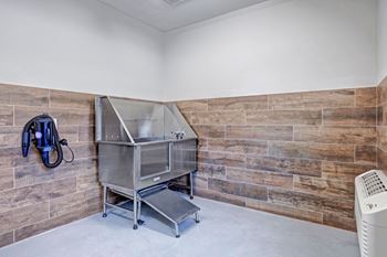 Bark park (dog park) with groomingdale's pet spa
