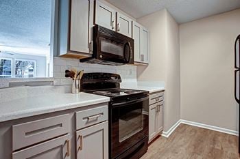 Gourmet kitchen with built-in microwave