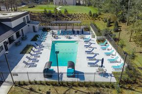 Decatur apartment for rent - an aerial view of the pool at the resort at governors crossing