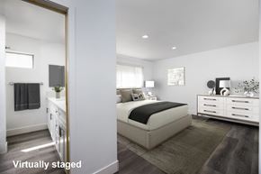 Los Angeles apartment for rent - A bedroom with a bed, nightstand, and dresser.