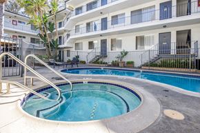 Studio City apartment for rent - our apartments have a large swimming pool in front of our building